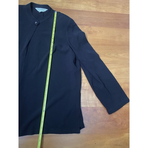 Marina Rinaldi Blouse Layering Top 21 / US Medium / Large Black Italy - Picture 9 of 10